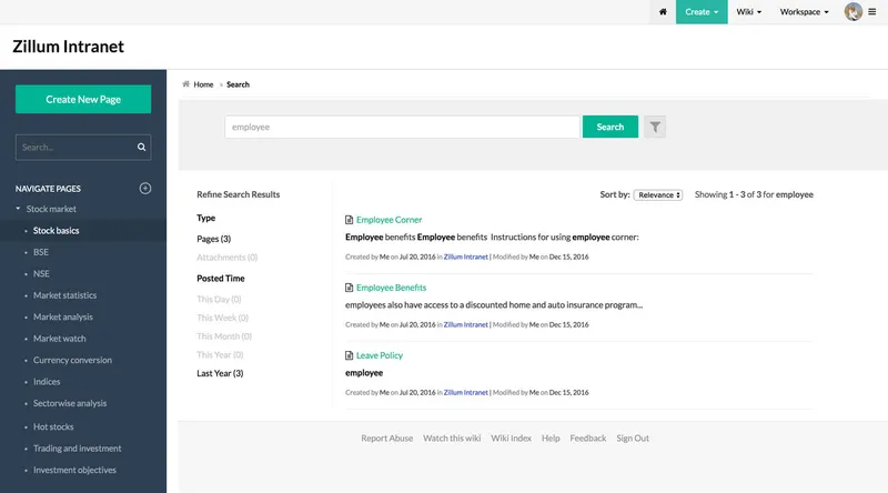 Zoho Wiki