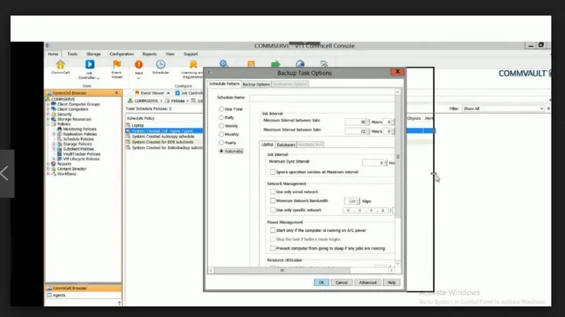 Commvault Backup